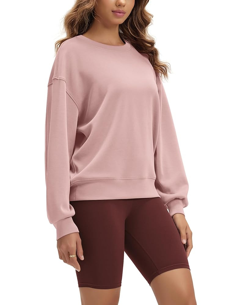 ODODOS Modal Soft Oversized Sweatshirts for Women Crew Neck Long Sleeve Relaxed Pullover Tops | Amazon (US)