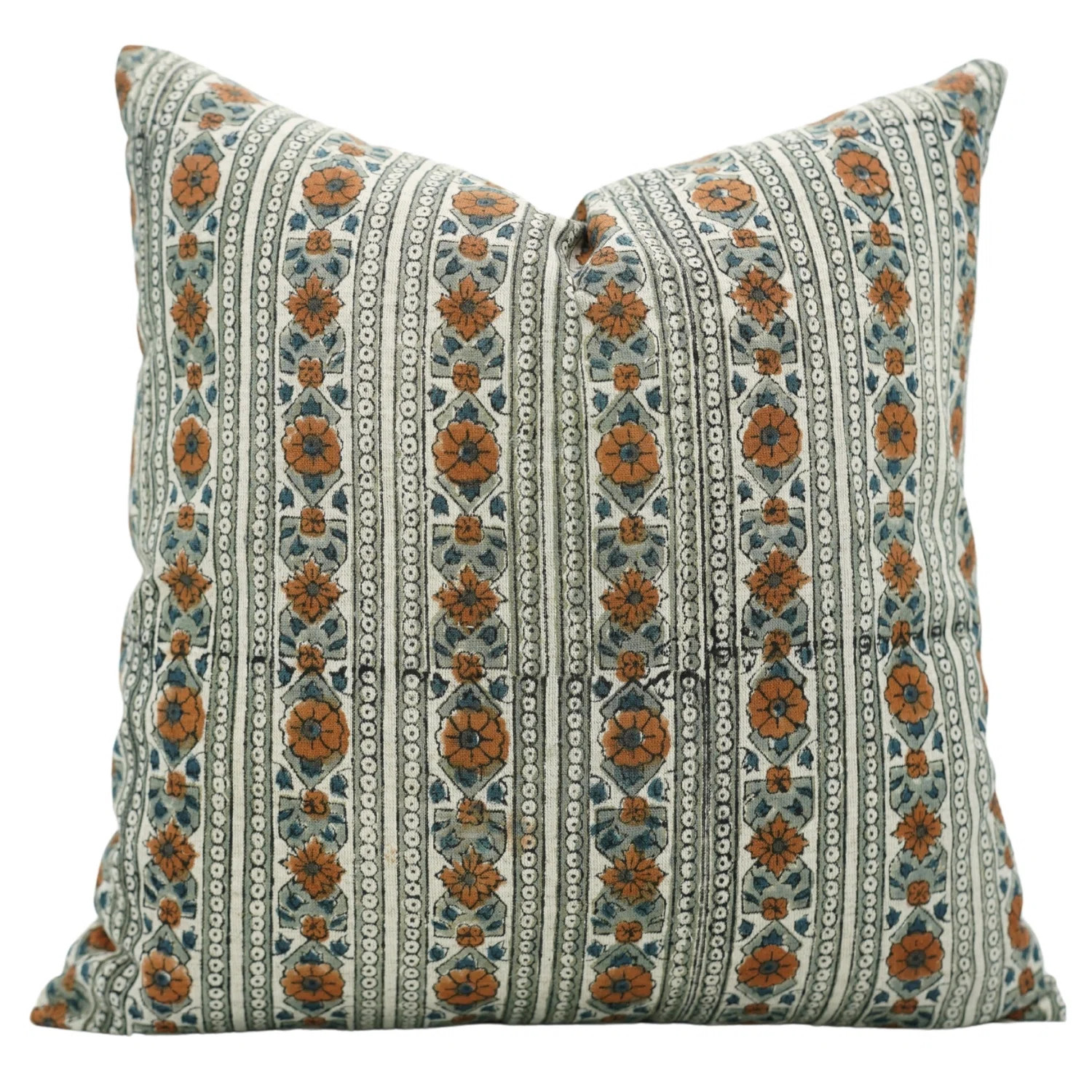 Fabdivine Unique Block Print Cushion Cover, Rakhi Flower | Wayfair | Wayfair North America