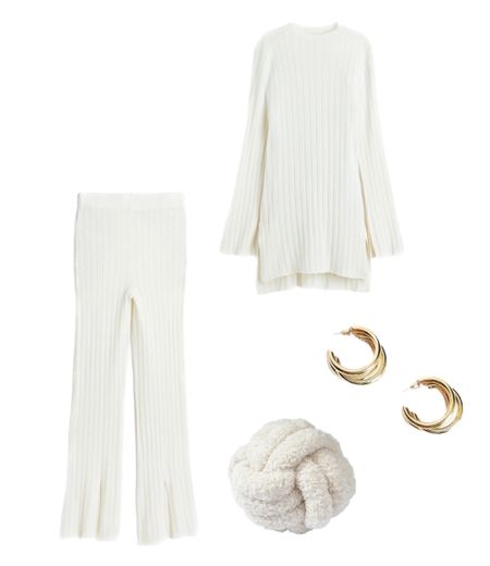 Cozy , home finds , lounge , lounge set , gold hoops , gold jewelry , basics , H&M , Asos , white , beige , sets , 2 piece set , knot ball pillow , knot pillow, outfit inspo, outfit inspiration 

#LTKstyletip #LTKFind #LTKfit