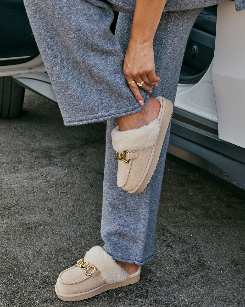 Toasted Oat Suede Horsebit Loafers | VICI