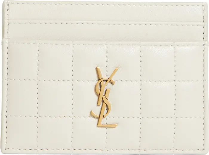 Saint Laurent Matelassé Leather Card Case | Nordstrom | Nordstrom