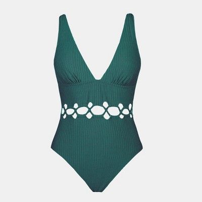 Women's Cutout Ribbed One Piece Swimsuit - Cupshe | Target