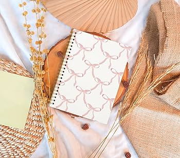 Trendy Coquette Pink Bow Notebook - Preppy Aesthetic Journal Notebook for Girls Note Taking Work,... | Amazon (US)