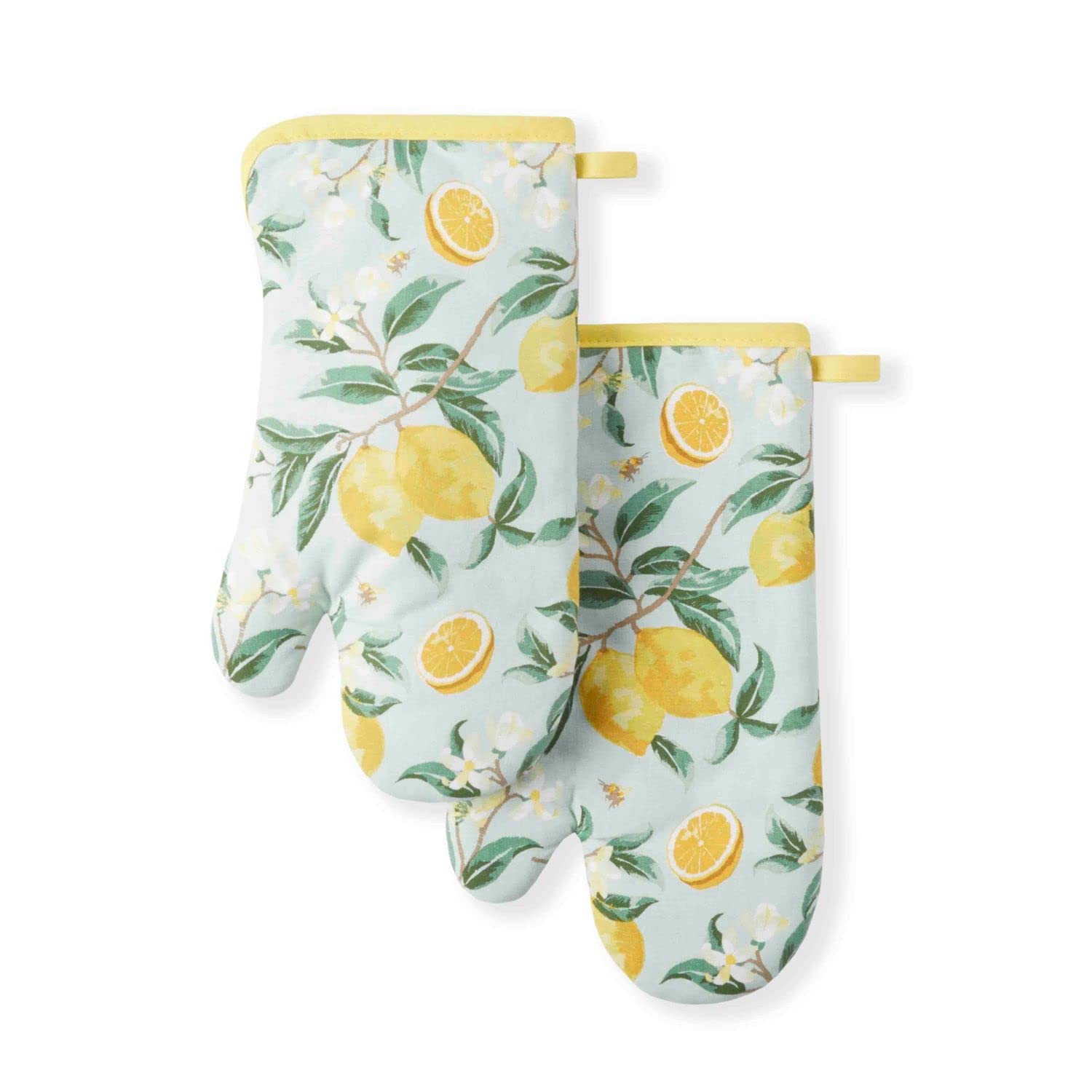 Martha Stewart Lemon Whimsy Oven Mitt 2-Pack Set, Yellow, 7"x13" | Amazon (US)