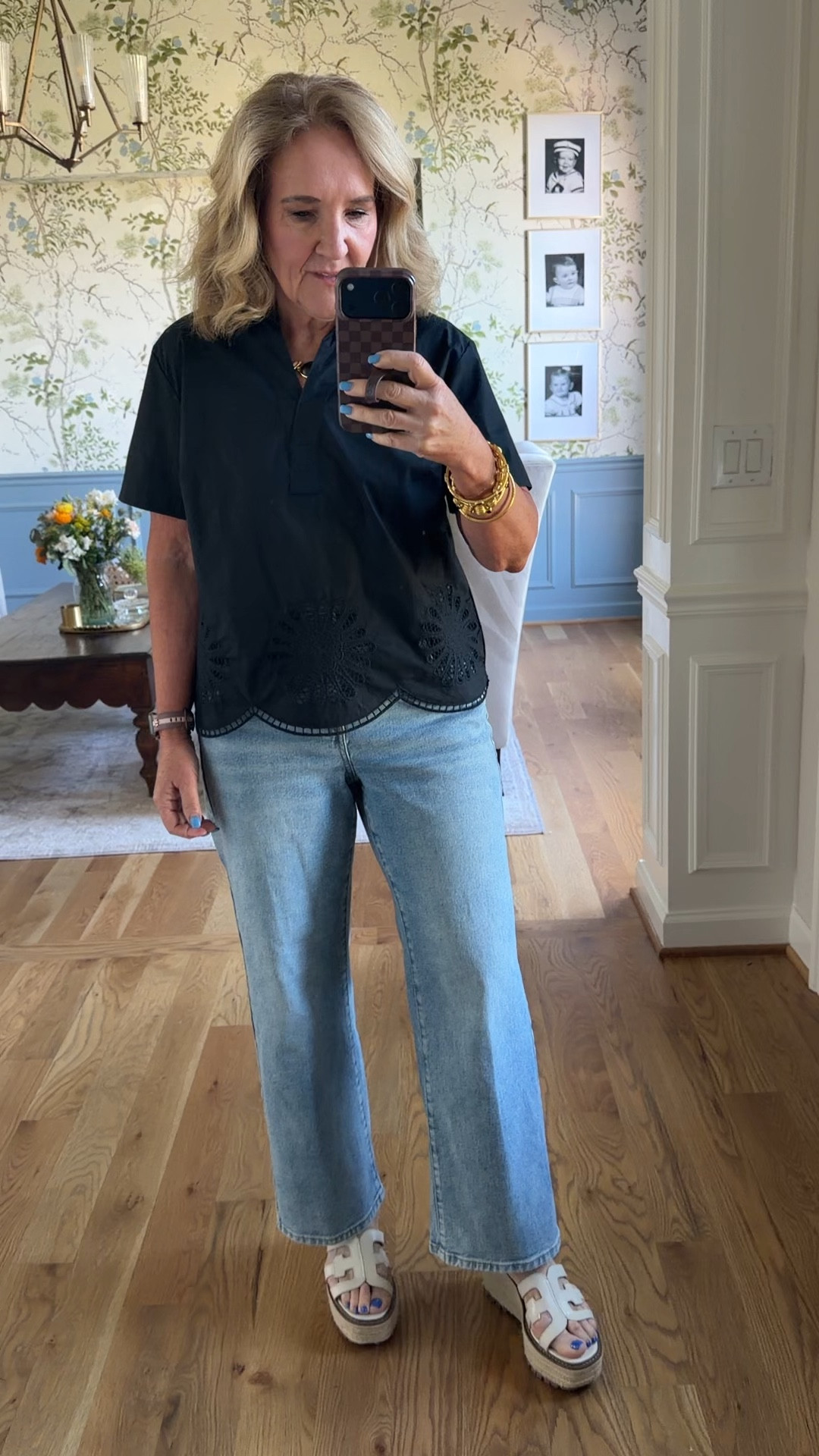 Top size medium petite
Jeans 8 petite 
10% off my bag with code NANETTE


#LTKSaleAlert #LTKPetite #LTKOver40