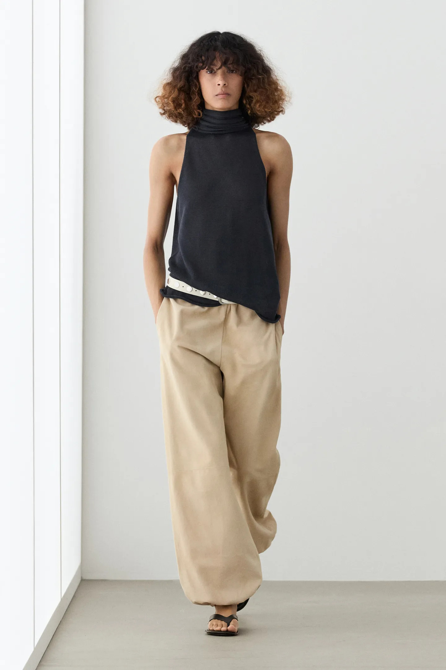Flowing halter top | Massimo Dutti UK