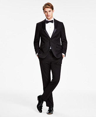 Men's Slim-Fit Ready Flex Tuxedo Suit | Macy's