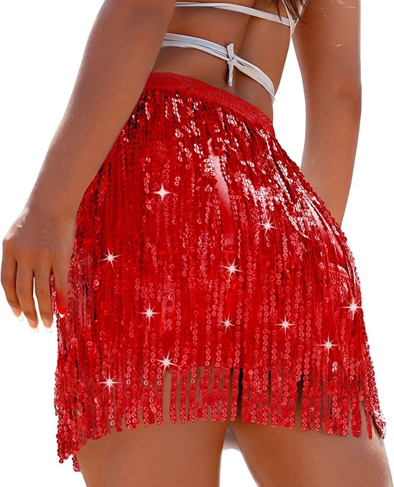 Breevo Sequin Skirt Space Cowgirl Outfit | Amazon (US)