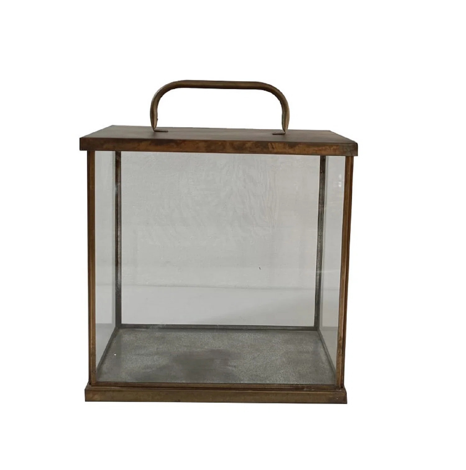 Terrarium Lantern Iron & Glass Aged Antique | Wayfair North America
