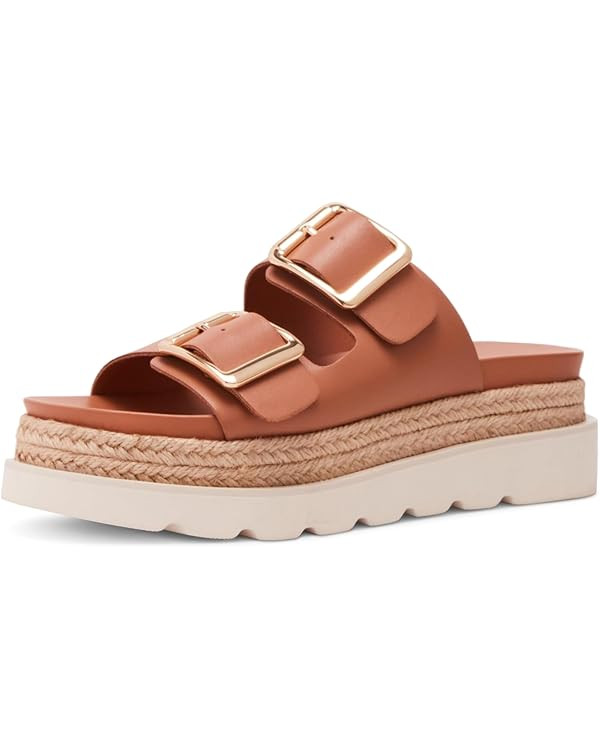 Dsevht Raffia Platform Wedges Sandals for Women Espadrille Slide Sandal Adjustable Summer Woven S... | Amazon (US)