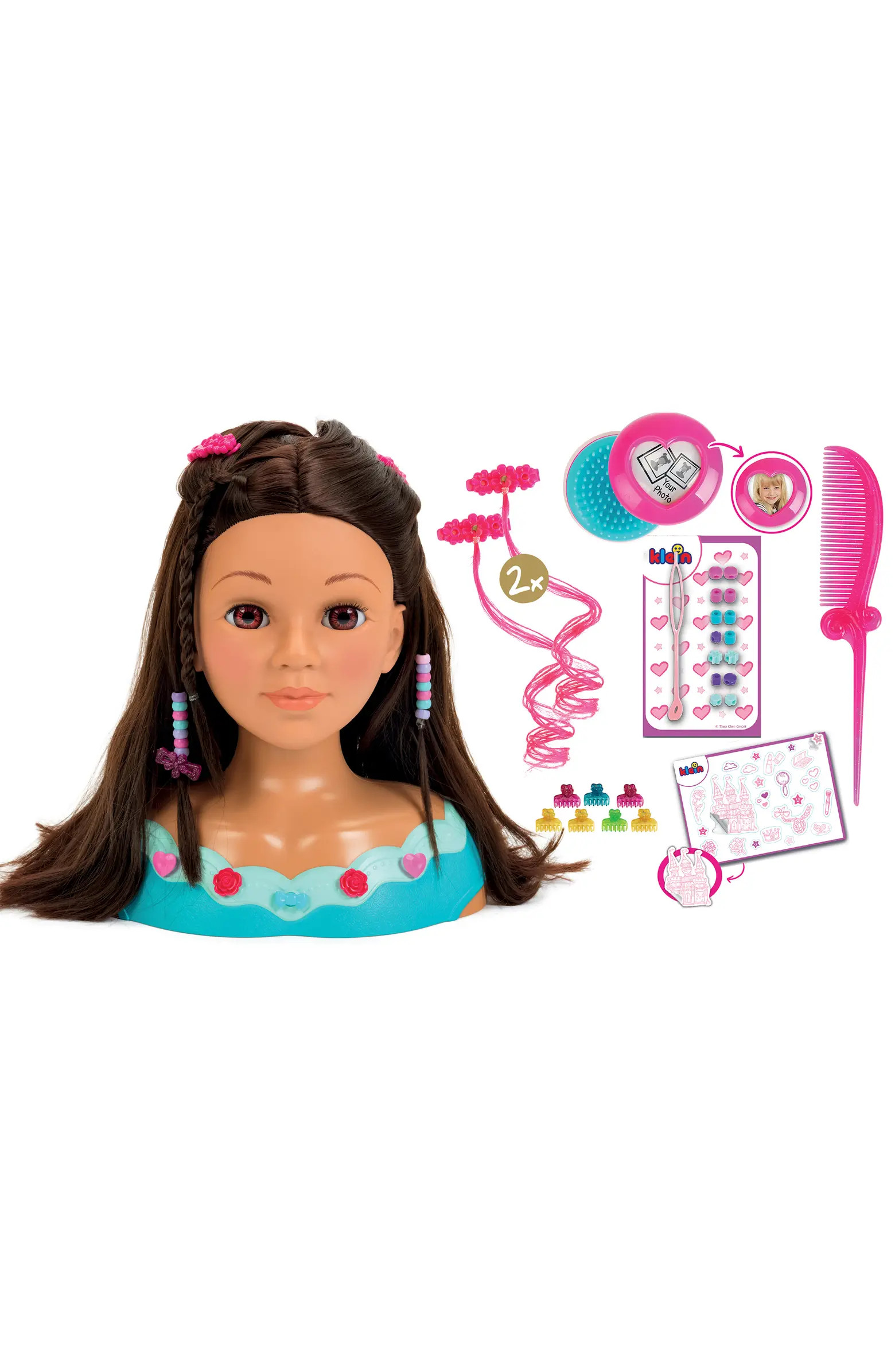 Klein Hairstyling Head Mia Pink & Teal, 10.6" Doll Head & 13Pc Ages 3+ | Nordstrom | Nordstrom