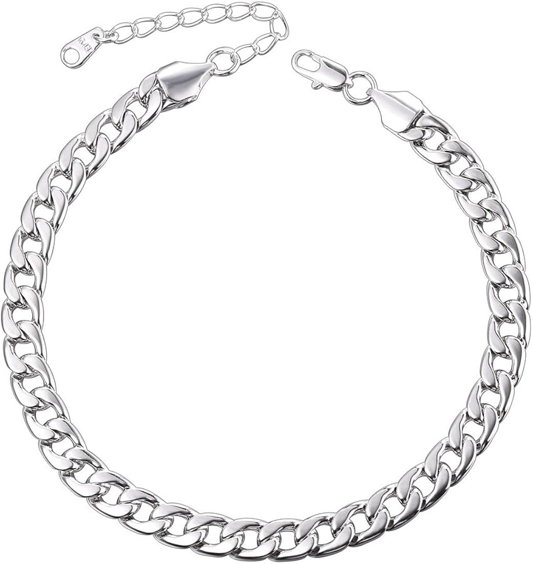 U7 Women Girls Barefoot Jewelry 18K Gold or Rose Gold Stainless Steel Heart/Rope/Figaro/Cuban Cha... | Amazon (US)