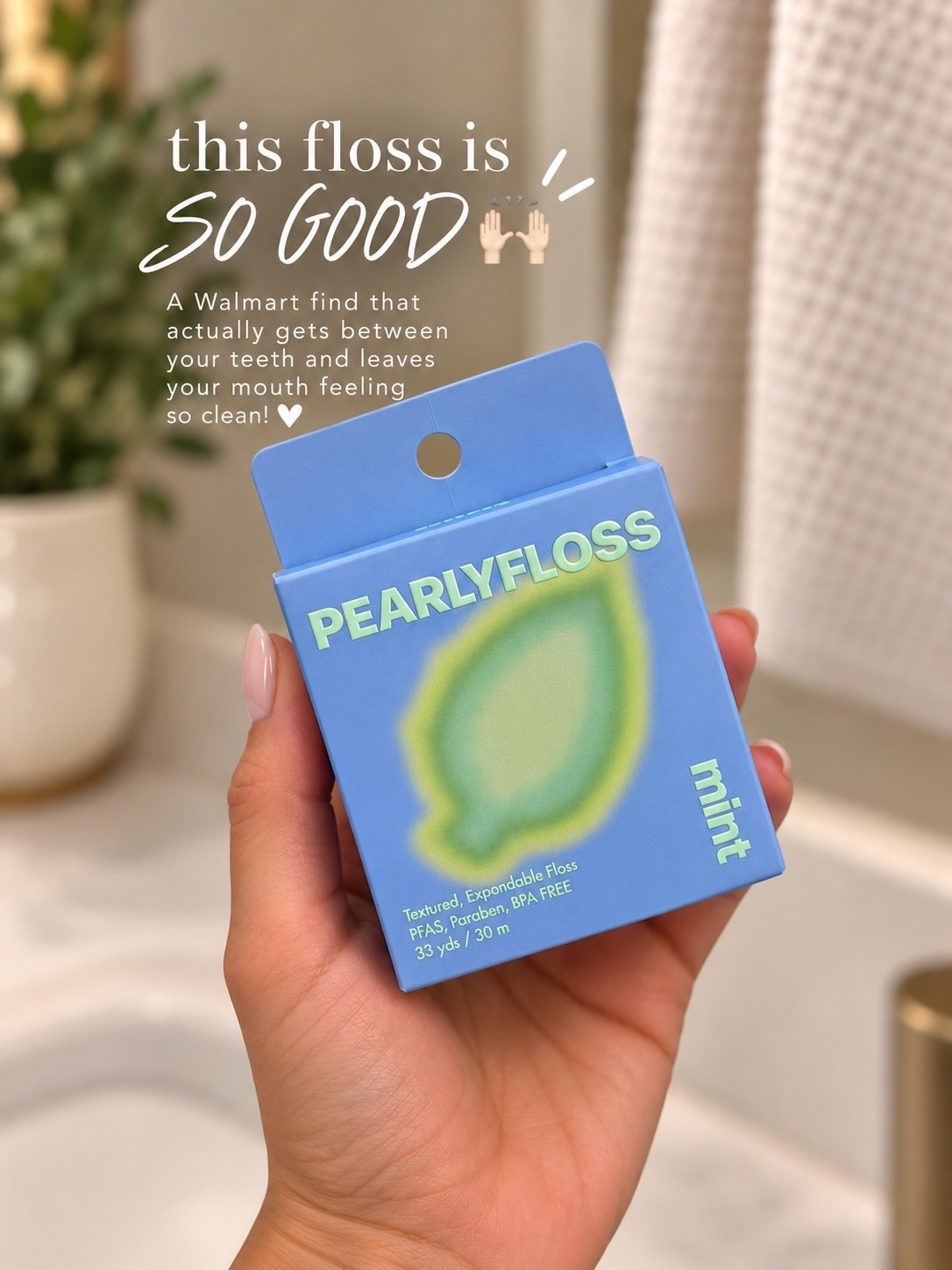 This floss is SO good 🙌🏼 One of those random Walmart finds that I’ll keep repurchasing. It’s textured + expandable, so it actually gets between your teeth and leaves your mouth feeling so clean. If you’re picky about floss, try this one! 🦷✨

PearlyFloss | Walmart finds | Walmart beauty finds | oral care favorites | best dental floss | expandable floss | textured floss | mint floss | dental hygiene | oral hygiene | teeth cleaning | self care essentials | hygiene must haves | everyday essentials | affordable finds | wellness finds | Walmart must haves | viral Walmart finds | things worth buying | beauty and wellness finds

#LTKgrwm #LTKselfcare #LTKBeauty