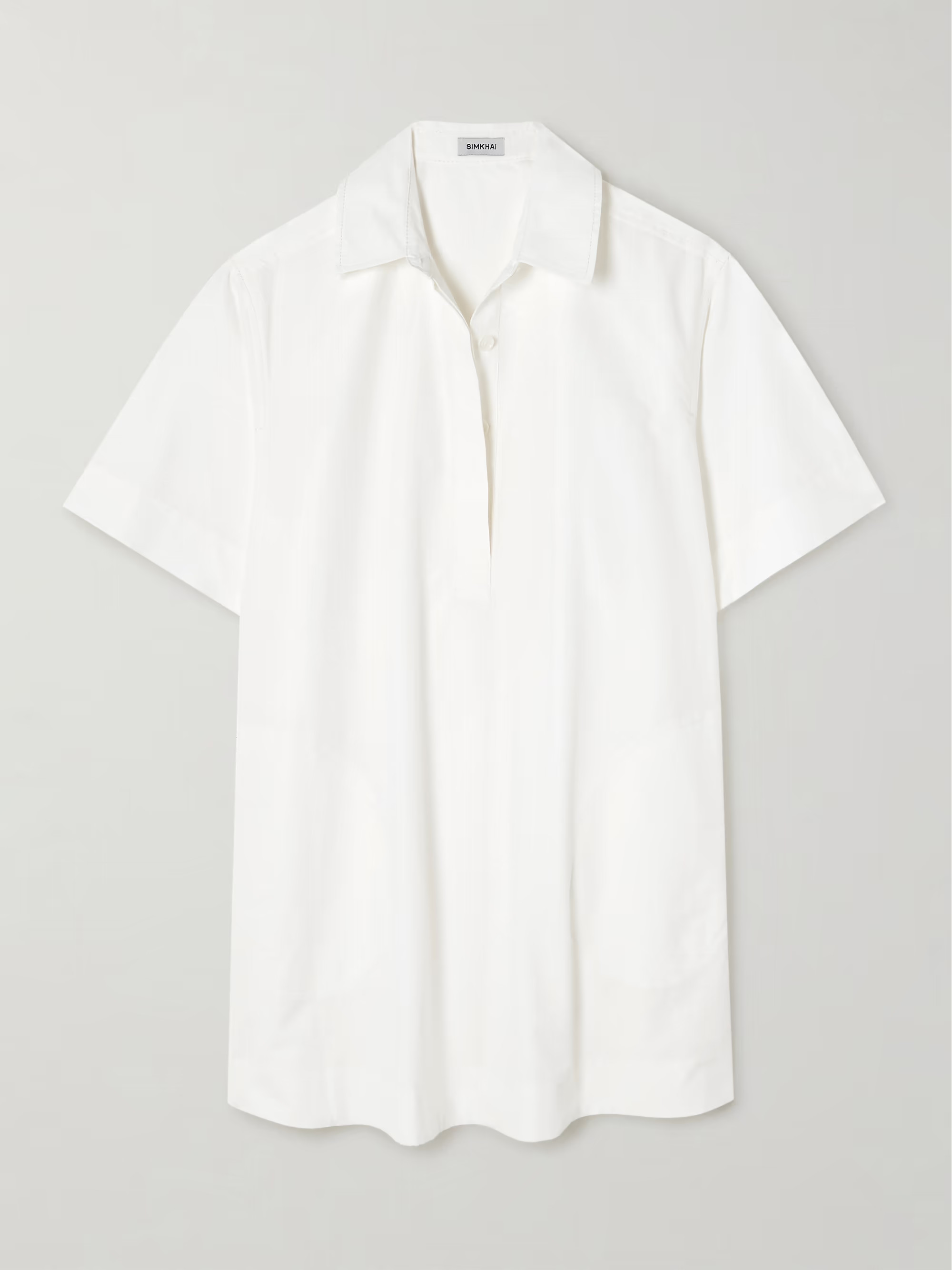 Lucienne cotton-blend mini shirt dress | NET-A-PORTER (UK & EU)