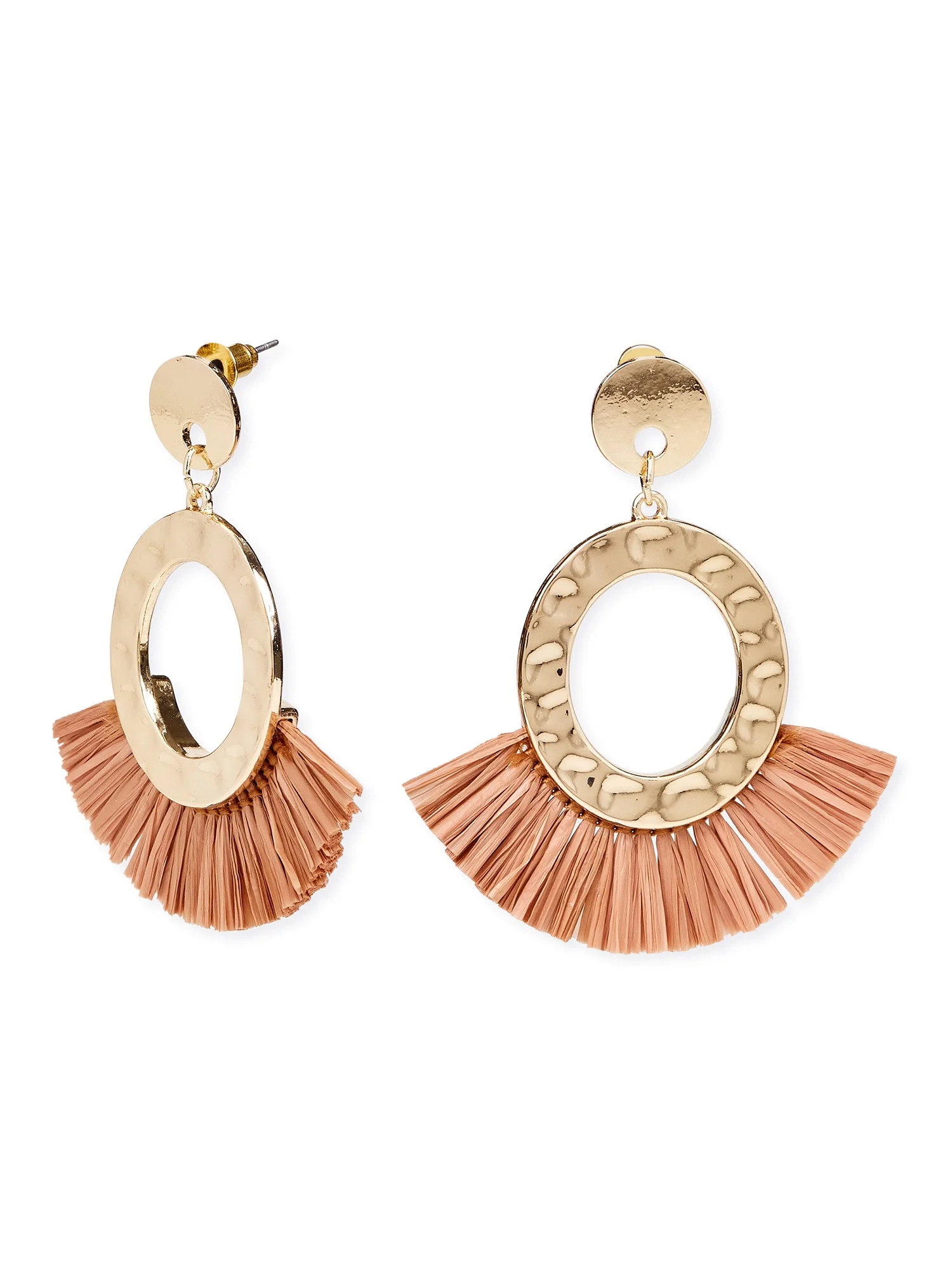 Time And Tru Fringe Hoop Earrings | Walmart (US)