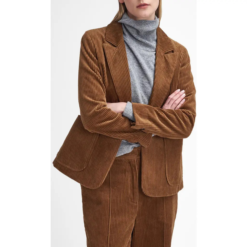 Barbour Samara Cotton Corduroy Jacket in Sienna at Nordstrom, Size 6 Us | Nordstrom