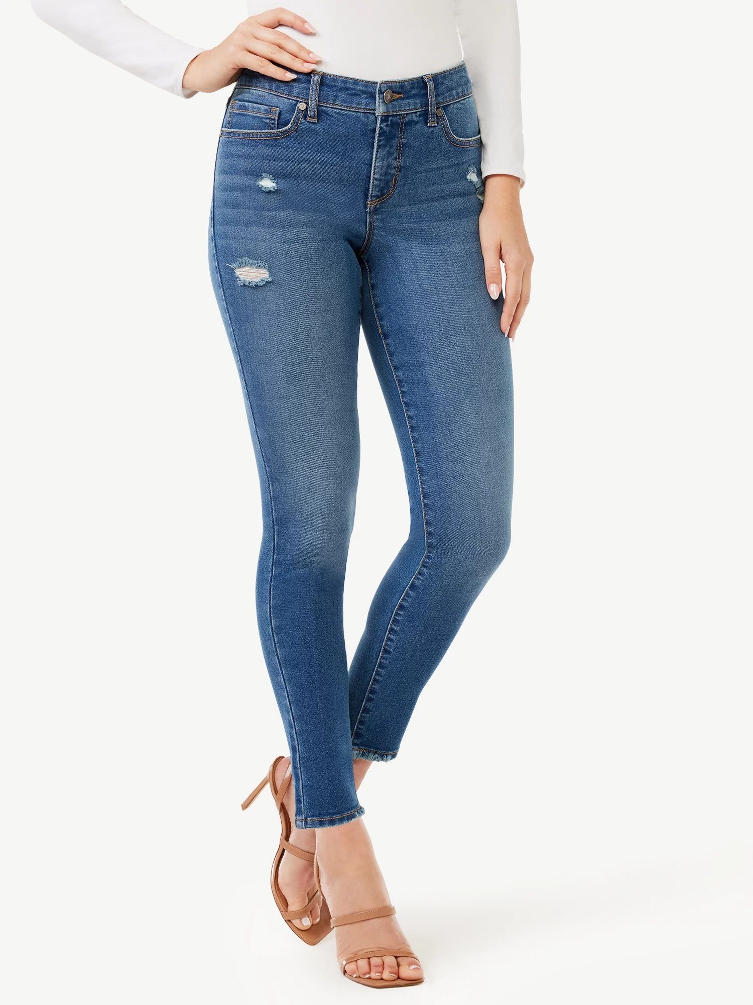 Sofia Jeans Women's Sofia Skinny Mid Rise Ankle Jeans | Walmart (US)