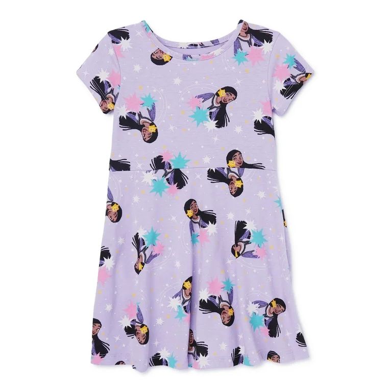 Wish Toddler Girl Print Skater Dress, Sizes 12M-5T | Walmart (US)