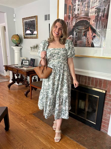 Spring and summer midi dress I’ll be living in! I love the puff sleeves and it’s so flattering. Wearing size medium and it’s true to size. 

#LTKWedding #LTKSeasonal #LTKMidsize
