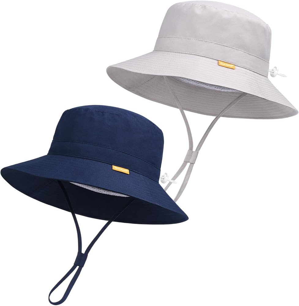 Baby Toddler Sun Hat,Boy Girl Summer UPF 50+ Foldable Beach Bucket Hat,Sun Hat for Kids Child | Amazon (US)