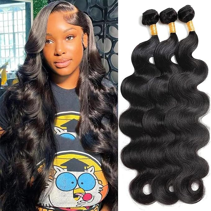 Cirvty 12A Human Hair Bundles Brazilian Body Wave Hair Bundles 20 22 24 Inch 100% Unprocessed Vir... | Amazon (US)