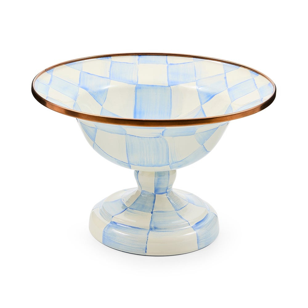 Sky Check Small Compote | MacKenzie-Childs