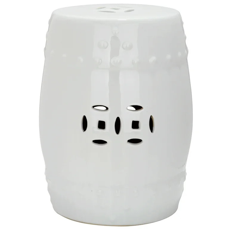 Safavieh Modern Ming Indoor/Outdoor Ceramic Garden Patio Stool, White | Walmart (US)