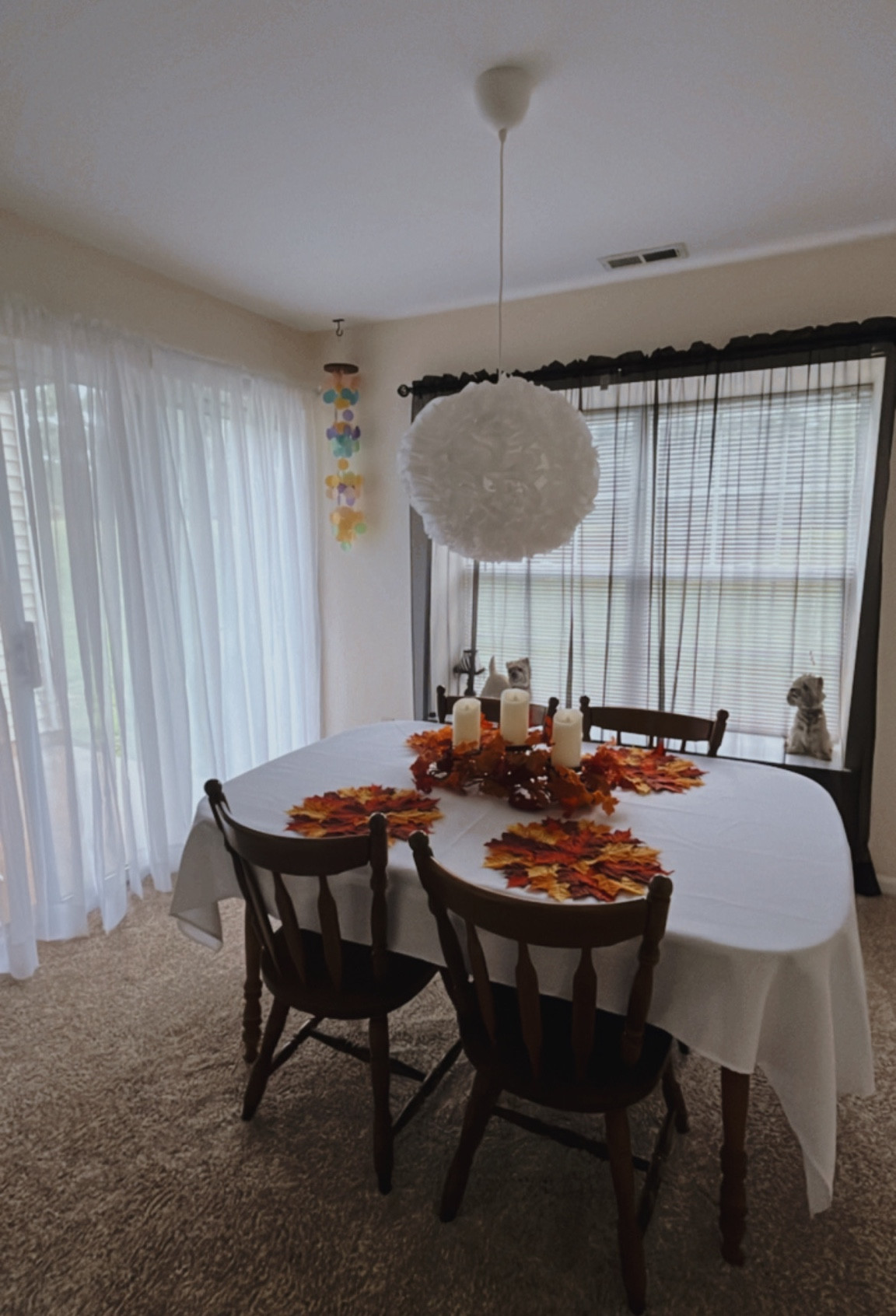 Dining room 
Light from IKEA
Wind chimes from HomeGoods