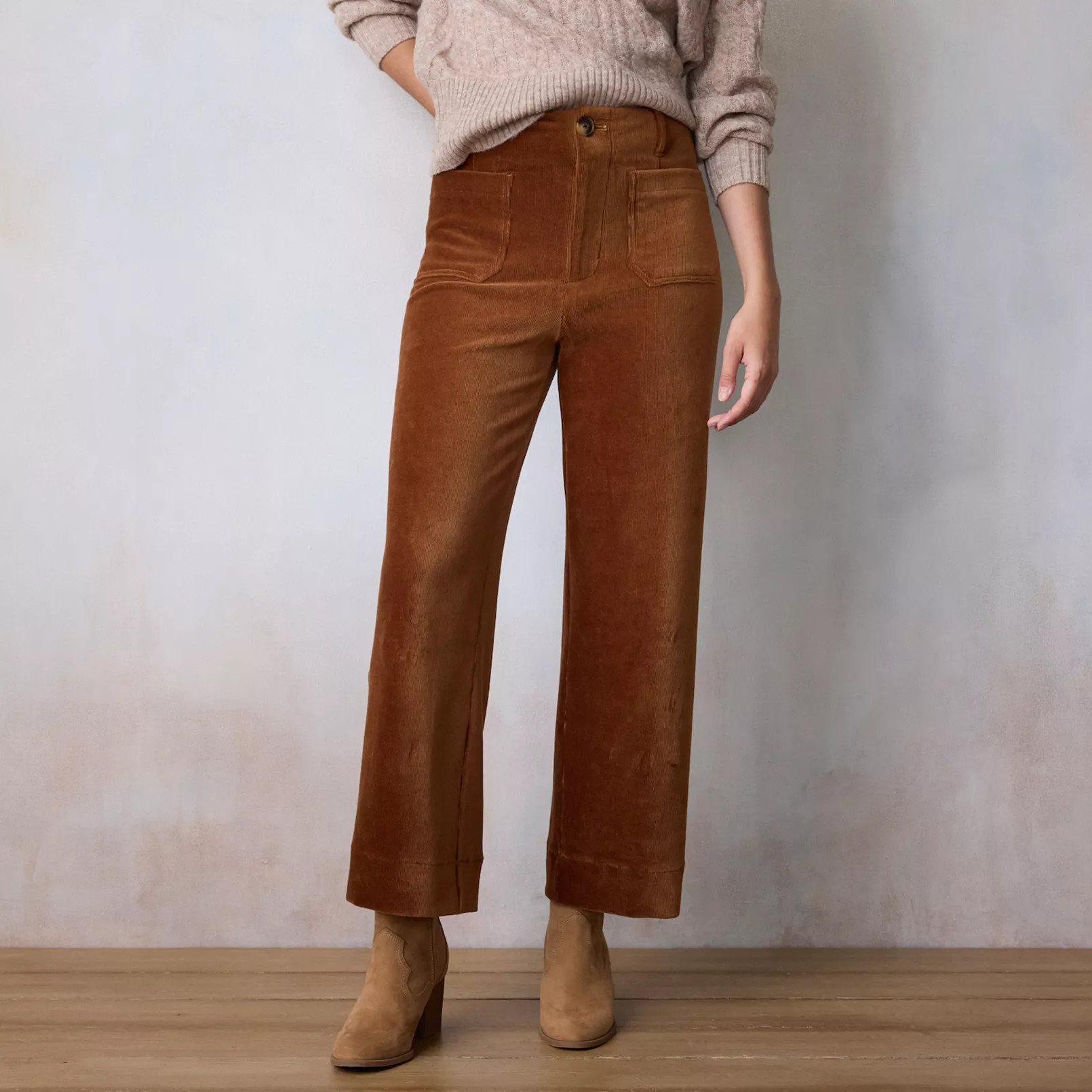 Women's LC Lauren Conrad Super High-Rise Wide Leg Crop Pants | Kohl's