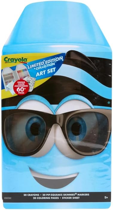 Crayola Coloring Set with Limited Edition Blue Art Case, Limited Edition Crayons, 50+ Pieces, Gif... | Amazon (US)