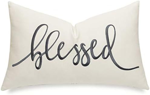 EURASIA DECOR DecorHouzz Pillowcase Farmhouse Embroidered Home Throw Pillow Cover Funny Quote Cus... | Amazon (US)