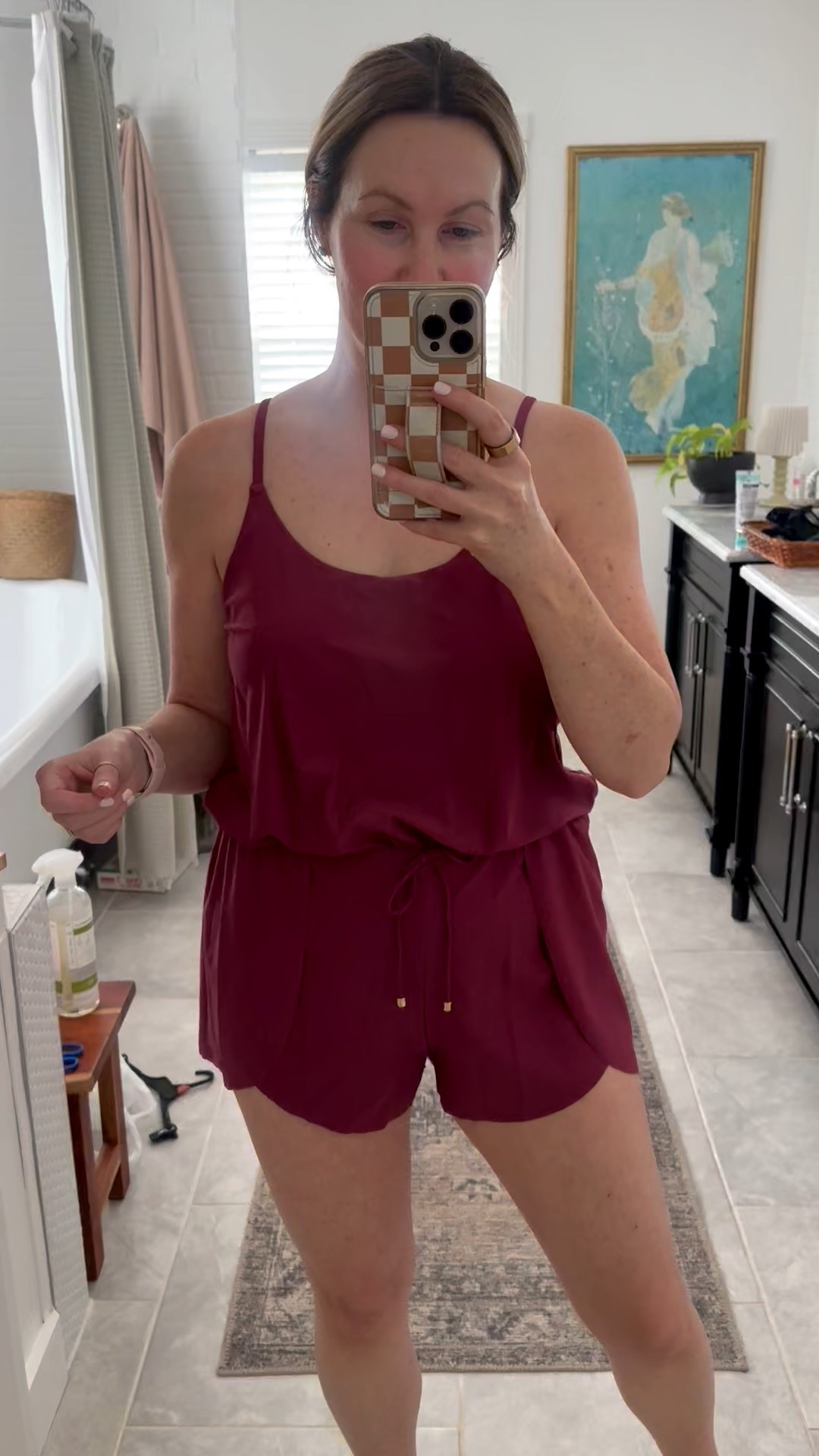 Walmart swim romper swimsuit under $27 
Love the wine color 

#LTKOver40 #LTKFindsUnder50 #LTKPetite