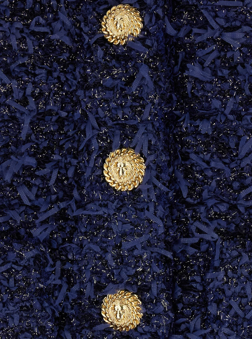 Balmain Cropped Tweed Round Neck Jacket | Cettire Global