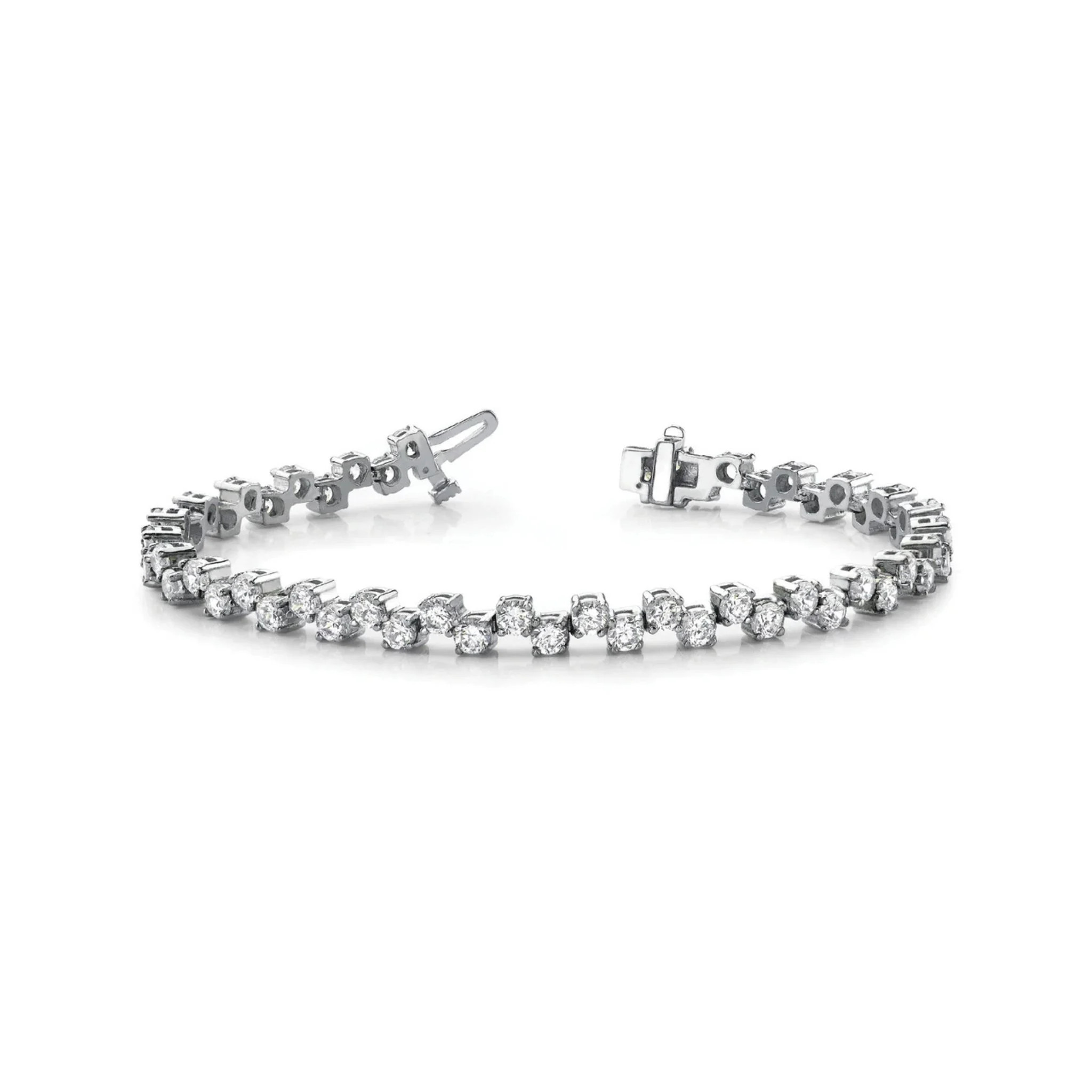 bouncing rounds tennis bracelet | Diamond Aupair