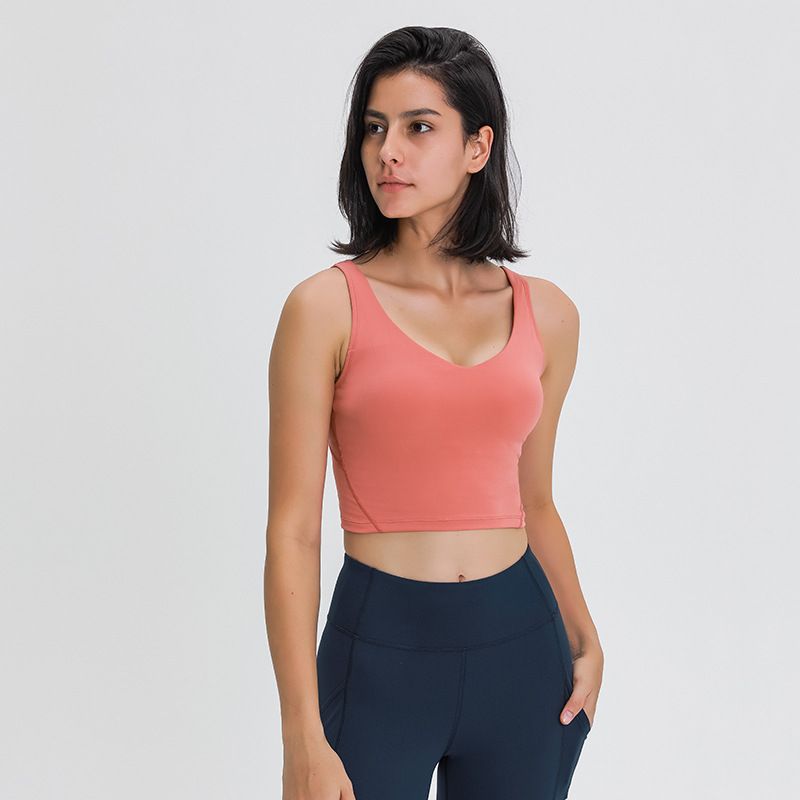 Wholesale L 89 Tank Women Yoga Bra Shirts Sports Vest Fitness Tops Sexy Underwear Solid Color Lad... | DHGate