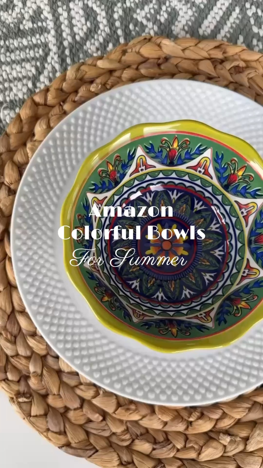 Love the colors and detail on these Mediterranean-inspired bowls. They instantly make everyday meals, snacks, and summer entertaining feel a little more special. The bright patterns pair beautifully with neutral table settings and add the perfect pop of color to your table. ☀️🍋🍽️

#LTKHome #TablescapeInspo #SummerDecor #KitchenFavorites #HostingEssentials #ColorfulHomeDecor