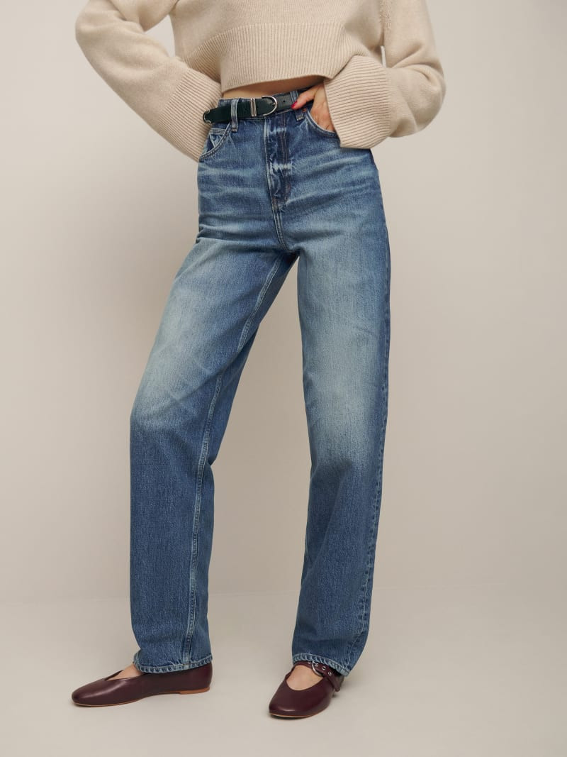 Noa Ultra High Rise Barrel Jeans | Reformation (Global)