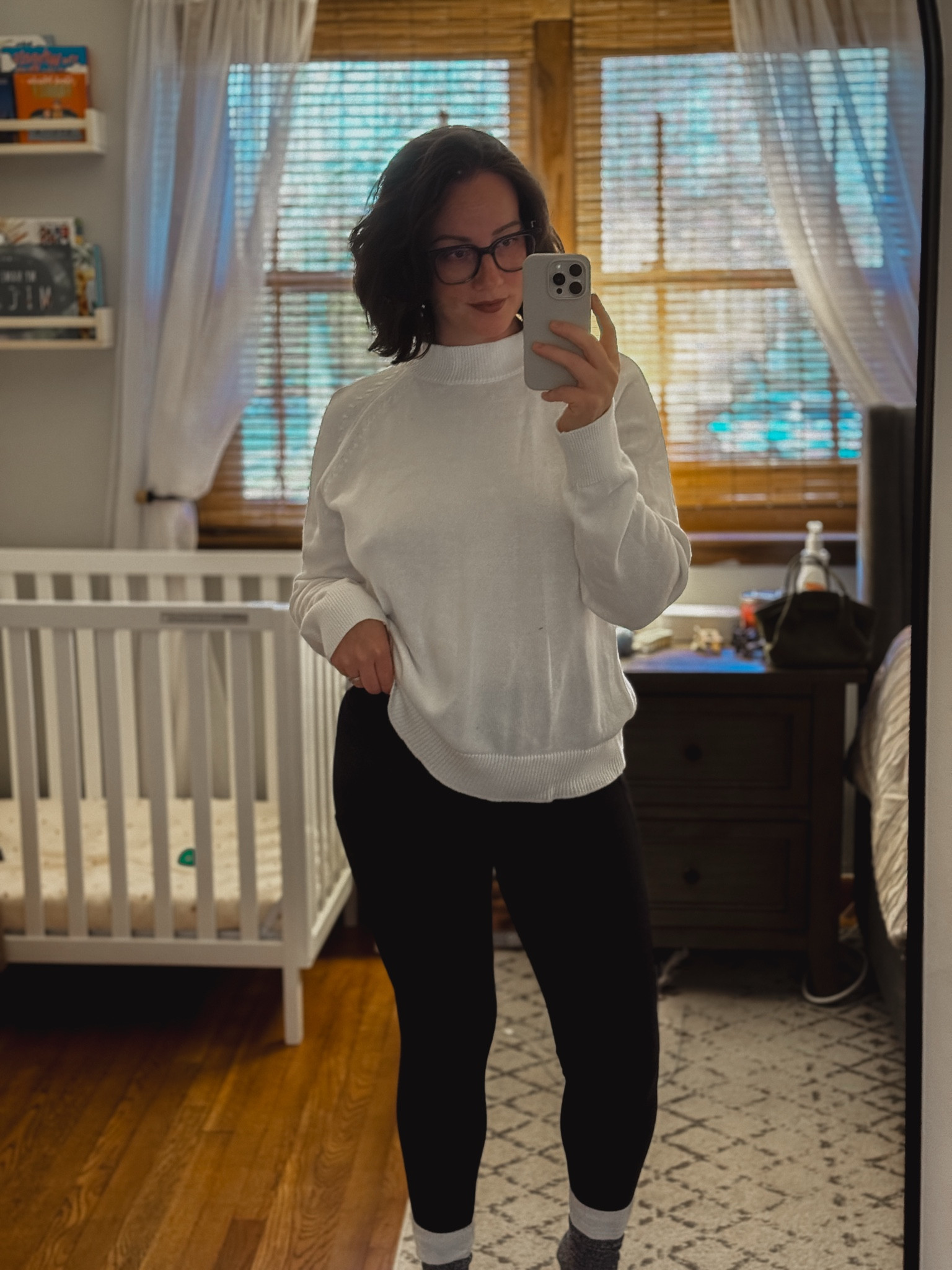 Cozy outfit! 🤎 some of my favorite sweaters are from Quince and this one is perfection!
#holidayoutfit 

#LTKHoliday #LTKGiftGuide #LTKSeasonal