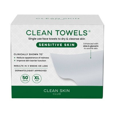 Clean Skin Club Towels for Sensitive Skin - XL - 50ct | Target