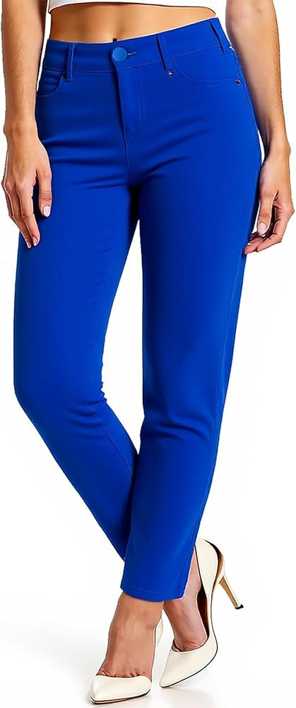 Women Dress Pants Slim Fit Stretch Comfy Business Casual Work Pants Skinny Leg with Pocket | Amazon (US)