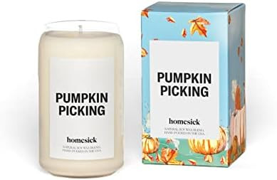 Homesick Premium Scented Candle, Pumpkin Picking - Scents of Pumpkin, Nutmeg, Ginger, 13.75 oz, 6... | Amazon (US)