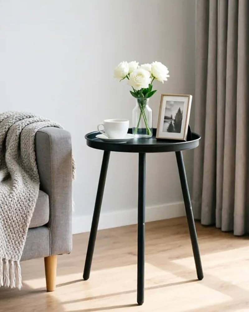AOJEZOR Side Table: End Table for Any Room - Small Side Tables for Small Spaces All Matte Black w... | Amazon (US)