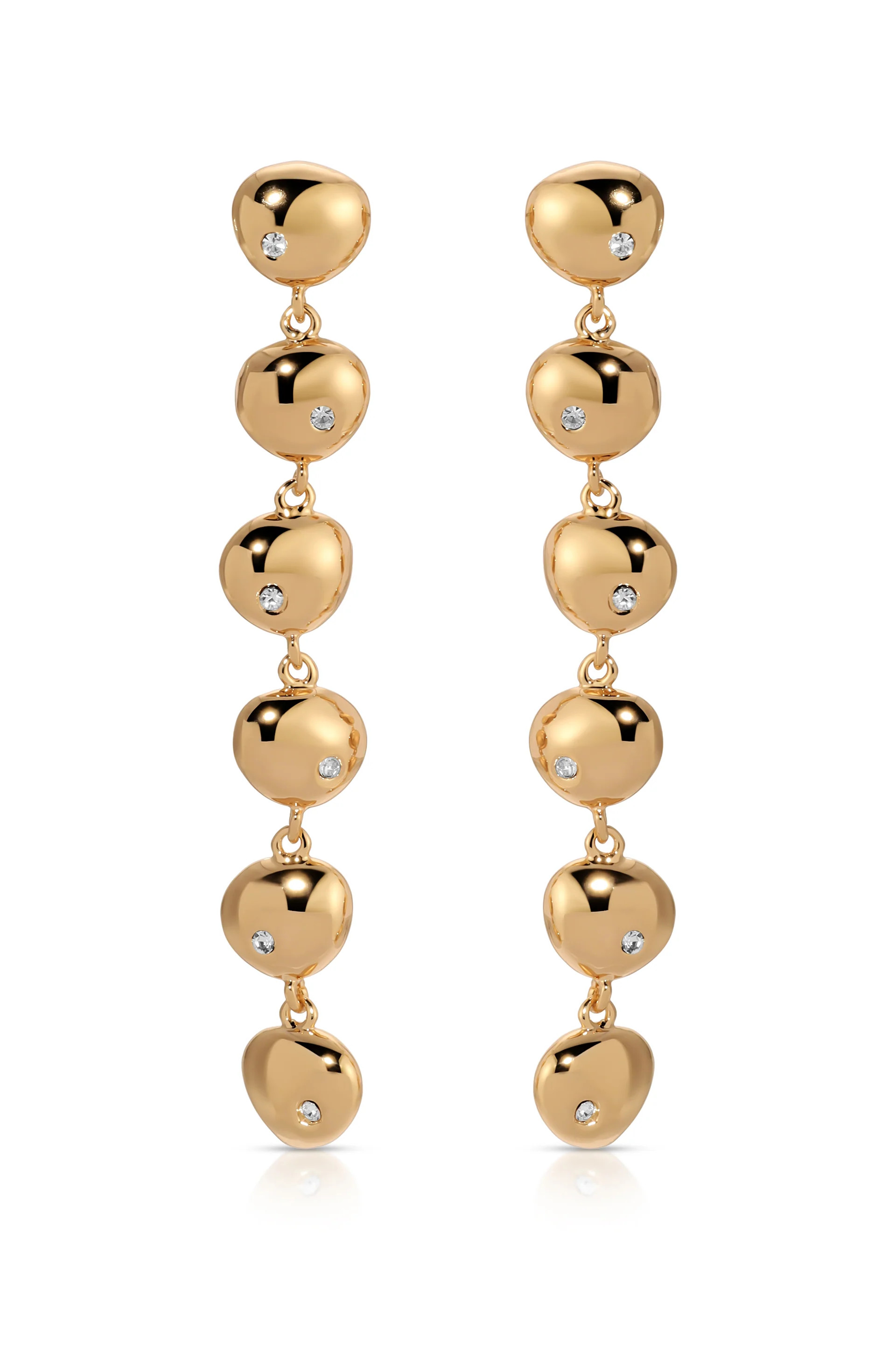 Polished Pebble Linear Dangle Earrings | Ettika
