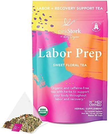 Pink Stork Labor Prep Tea: Sweet Floral, Red Raspberry Leaf Tea, Labor and Delivery + Postpartum ... | Amazon (US)