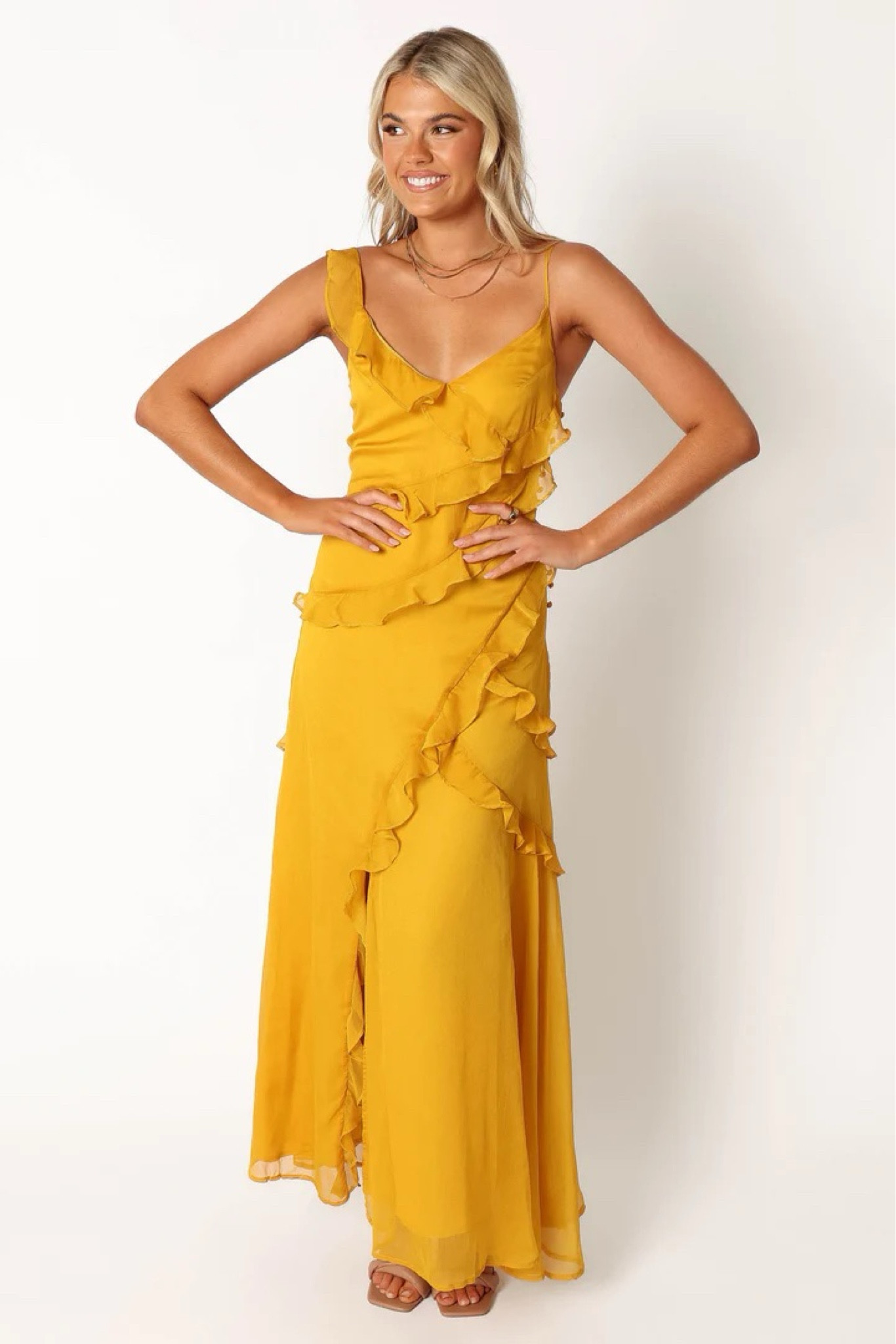 fall yellow wedding guest dress Berylove Women Off The Shoulder Yellow Wedding Guest Dress A Line Tulle Ruched Midi Party Dress, Yellow / US2 main image 0