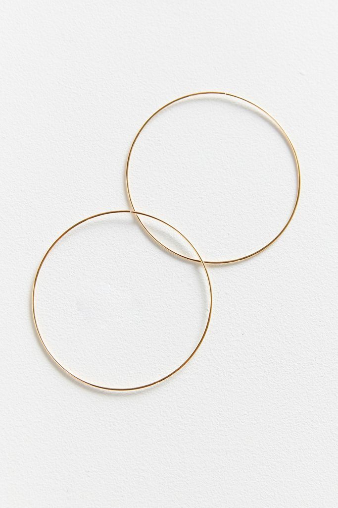 18k Gold + Sterling Silver Plated Large Hoop Earring | Urban Outfitters (US and RoW)