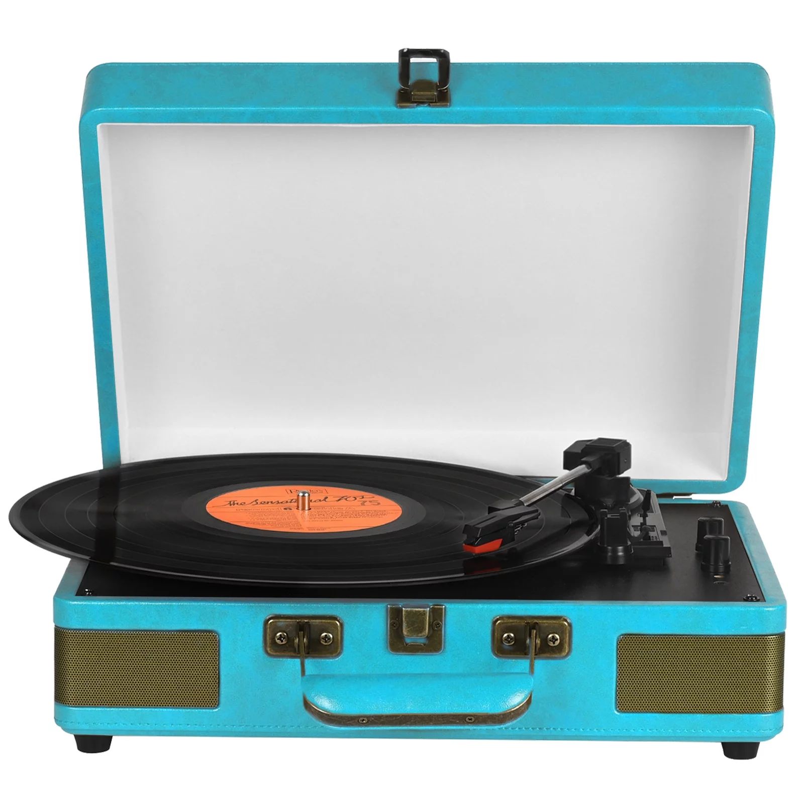 Record Player Turntable Portable Suitcase Vinyl Record Player Bluetooth Audio Turntable with Buil... | Walmart (US)