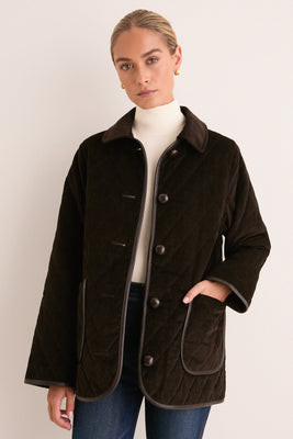 Dark Brown Marlow Quilted Jacket | Tuckernuck (US)