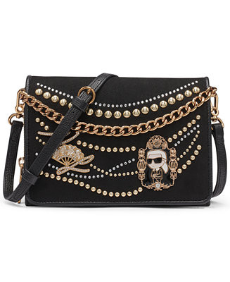 KARL LAGERFELD PARIS Lourdes Crossbody Bag - Macy's | Macy's