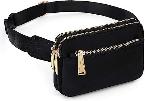 UTO Fanny Pack for Women Men Belt Bag Waterproof Waist Pack Fashion Lightweight Chest Bags with 3... | Amazon (US)